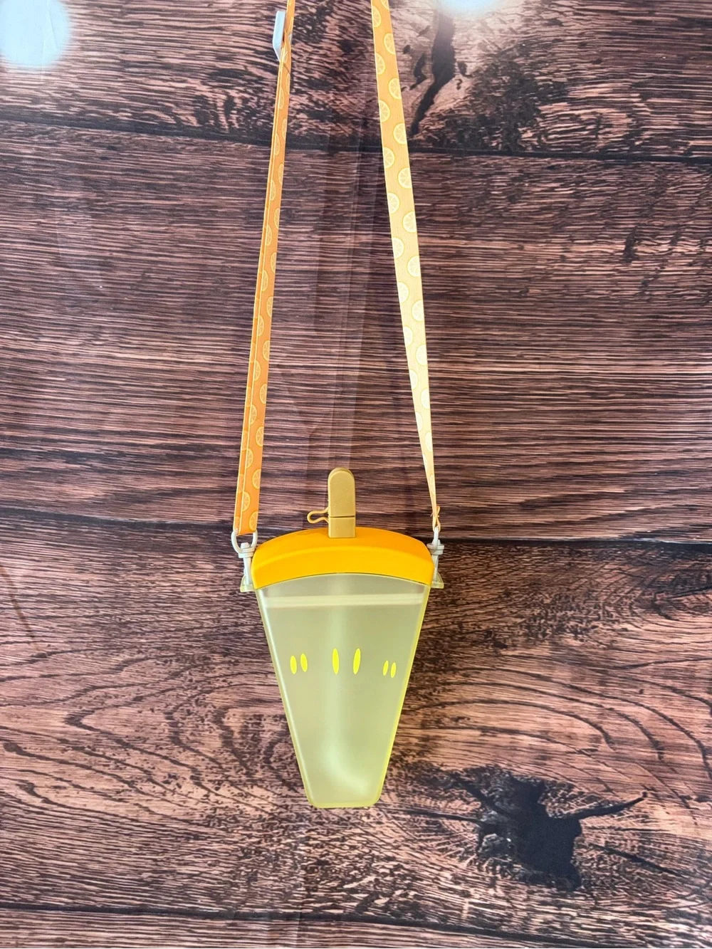 Yellow lemon themed Crossbody Water Bottle Holder - Home Accents